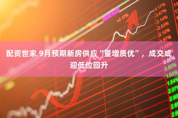 配资世家 9月预期新房供应“量增质优”，成交或迎低位回升